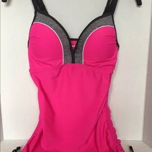 Free Country Tankini Top size medium Pinky/Steel